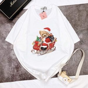 Xmas Teddy Bear White Unisex T-shirt